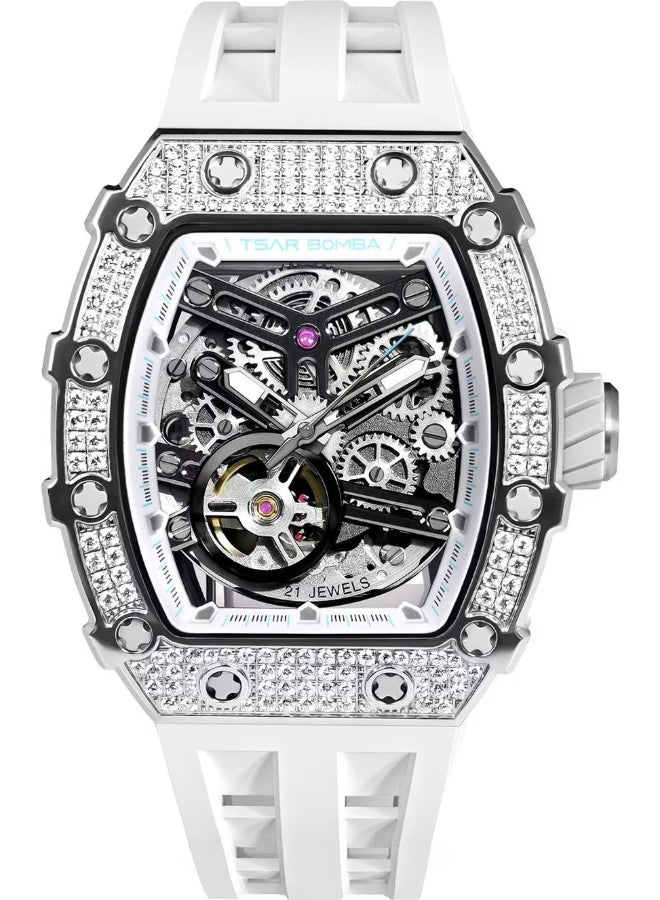 TSAR BOMBA Men's Rubber Automatic Watch TB8208D-05 - 43.5x50.5 mm - Image 1